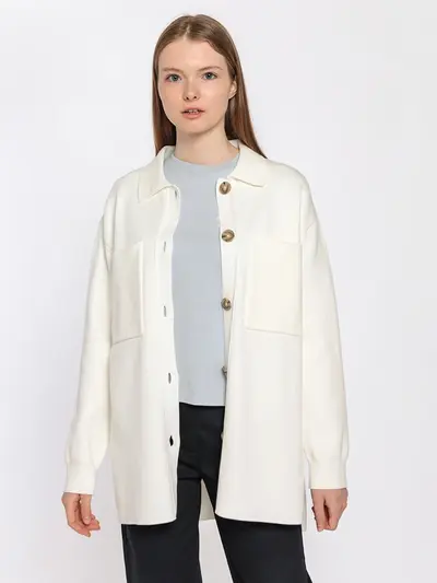 Удлинённый кардиган из смеси органического хлопка и вискозы